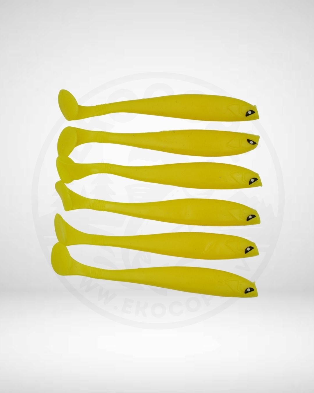 Soft Bait Gumijas Zivtiņa Yellow [9cm, 4g] - 6 gab Komplekts